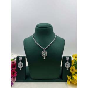 Indian Ethnic Ivy American Diamond Gold-Plated <b>Bridal</b> <b>Jewelry</b> <b>Set</b> - Product Image 3