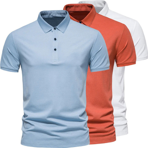 เสื้อโปโลผู้ชายคุณภาพสูง สีตามสั่ง ไซส์ใหญ่พิเศษ ผ้าฝ้าย 100% ระบายอากาศได้ดี เรียบง่าย สวมใส่สบายสำหรับผู้ชาย - Product Image 1