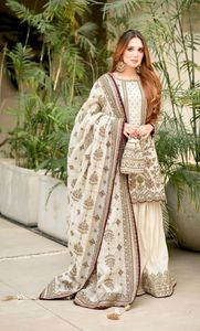 Premium Floral Embroidery Salwar Kameez Winter Slim Fit Casual Party Festival Wedding Wear Stylish Ethnic Faux Georgette Indian - Product Image 3