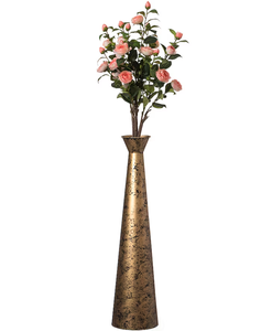 Jarrón de Metal de Calidad de Exportación con Acabado Bronce, Nuevo Diseño, Excelente Calidad para Decoración del Hogar y Sala de Estar, Jarrón de Hierro - Product Image 2