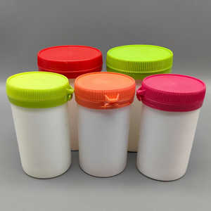 ขวดพลาสติก PE สีตามสั่ง ขนาด 150 มล. 200 มล. ปากกว้างแบบพลิก สำหรับเม็ดฟู่ เม็ดแคลเซียม ผงผลไม้ - Product Image 5