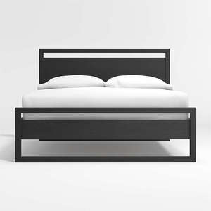 Modern Wooden <b>Platform</b> <b>Bed</b> <b>Frame</b> with Headboard – Minimalist Solid Wood Bedroom Furniture | Pindel Handicraft - Product Image 3