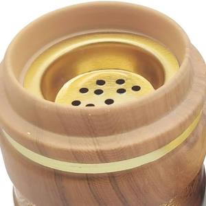 Wholesale Geometric Mango Wood Mabkhara Bulk Saudi Arabian <b>Bakhoor</b> Burner Traditional Majlis <b>Oud</b> Dakhoon Holder Pyramid Barrel - Product Image 4