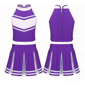 Uniforme de Animadoras Unisex de Alta Calidad, Ropa de Equipo para Mujer, Conjuntos con Pedrería, Tela Elástica Premium, Transpirable, Personalizable - Product Image 3