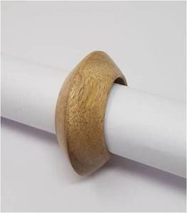 Anillo para Servilletas de Madera Natural Sólida, Moderno, Duradero, Ecológico, Diseño Personalizable, Porta Servilletas con Patrón Liso para Bodas - Product Image 2