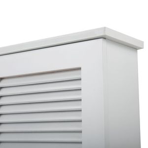 Armadietto dei medicinali a 3 livelli bianco a parete a porta singola mobile galleggiante per bagno di casa camera da letto mobili da bagno - Product Image 4