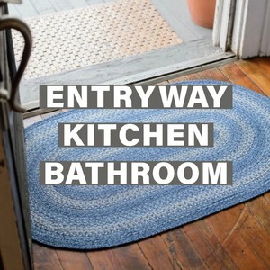 Alfombra Ovalada de Yute Trenzado Azul, Estilo Oriental Geométrico, Reversible, Lavable, Apta para Mascotas, Antideslizante, Hecha a Mano, de Pelo Corto y Grosor Medio - Product Image 6