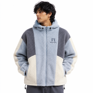 High Quality <b>Oversized</b> Faux Fur Hooded Sweatshirt <b>Long</b> Sleeve Casual Winter Wear Men's Cotton Fleece <b>Hoodies</b> Wholesale Supplier - Product Image 1
