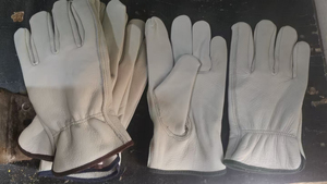 Gants de sécurité industriels certifiés CE en gros, taille XL, en cuir de chèvre, pour le travail et la construction, livraison rapide en Europe, certifiés EN388 - Product Image 4