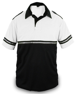 Chemise de sécurité avec logo personnalisé, noir et bleu, bicolore, 100% coton, été, homme/femme, manches courtes, séchage rapide, polos de sécurité - Product Image 4