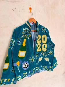 Premium Embroidered <b>Velvet</b> Suzani <b>Jacket</b> With 2026 New Year Pattern Full Sleeve Stand Collar Bohemian Women's Winter Coat - Product Image 2