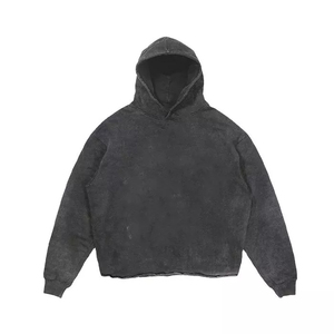 Sudadera con capucha para hombre, gris oscuro, estilo vintage, lavado ácido, manga larga, informal, para otoño - Product Image 3