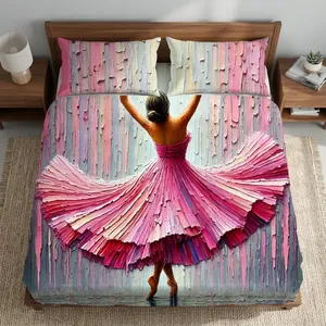 Drap de lit élégant au design 7D avec tissu en microfibre 125 GSM, écologique, 300 fils au pouce carré, utilisable toute l'année, personnalisable - Product Image 4