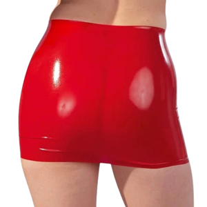 Women High Waist <b>PU</b> Leather Mini <b>Skirt</b> Solid Color Shiny Sexy Straight Design All Seasons Wear - Product Image 1