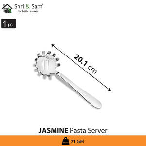 Premium JAGDAMBA CUTLERY LIMITED Jasmine Stainless Steel Pasta Server Essential <b>Tools</b> - Product Image 2