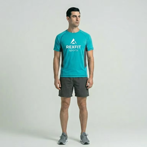 REXFIT SPORTS Camisetas Deportivas Casuales de Manga Larga para Hombre, 100% Algodón y Fibra de Bambú, Transpirables, Ecológicas, OEM - Product Image 1