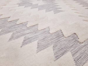 Tapis rectangulaire en laine acrylique à motif géométrique, tissage plat, réversible, style bohème, pour salon, usage domestique - Product Image 2