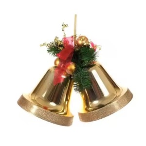 Campana Colgante Navideña de Metal Rústica, Adorno Artístico Festivo para Árbol, Puerta, Pared, Ventana, Decoración Festiva para el Hogar - Product Image 1