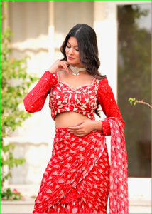 Kajraa Bling Ruffle Pre Draped <b>Saree</b> Beautiful Trending Traditional <b>Saree</b> Collection - Product Image 5