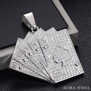 Pendentif Hip Hop en Argent Sterling 925 Plaqué Or Rose avec Moissanite Véritable, Breloque Unisexe Sans Nickel et Sans Plomb, 15g, Idéal pour les Soirées - Product Image 1