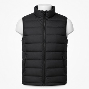 <b>Men</b> Puffer <b>Vest</b> Durable Fabric Warm Quilted Design Comfortable Fit Lightweight Sleeveless Jacket For Winter Outdoor Use - Product Image 1