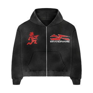 Ensemble deux pièces en velours tissé lourd et confortable |   Ensemble sweat-shirt et short pour homme avec logo personnalisé imprimé, style streetwear, automne - Product Image 2