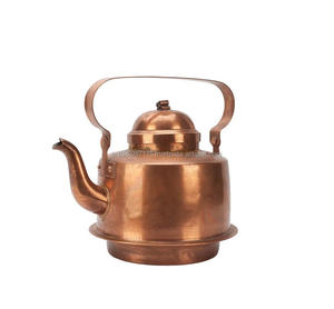 Hervidor de cobre de inspiración Bohemia con acabado artesanal y lados bruñidos ideal para casas espirituales o estaciones de té - Product Image 3