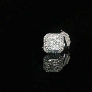 Moissanite Iced Out Square Signet Ring Luxury Hip Hop Statement Ring Pavé Gemstone Jewelry Gift <b>for</b> <b>Men</b> Women - Product Image 1