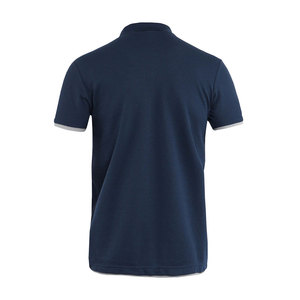 Polo de Manga Corta para Hombre, Color Azul Marino, Algodón, Transpirable, Casual, Color Sólido, Tejido de Tela, Corte Regular - Product Image 5