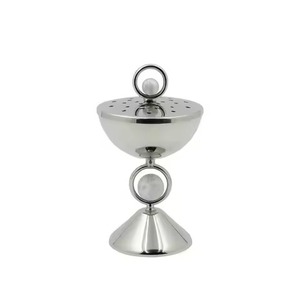 Nouveau modèle de brûleur d'encens contemporain, style arabe, avec base en plaque de verre et cadre en anneau, pour Oud et Bakhoor, en paire - Product Image 6