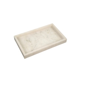 <b>Black</b> Marble <b>Tray</b> With Metal Handle for Restaurant Coffee Table Top <b>Tray</b> Custom Size Marble Fruits Storage <b>Serving</b> <b>Tray</b> Hot Sale - Product Image 5