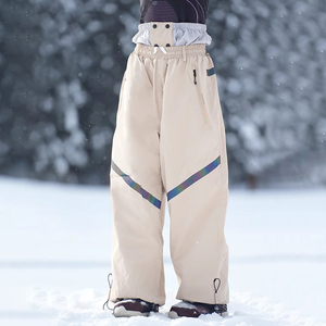 Professional Winter Womens Ski Pants <b>Waterproof</b> And Windproof Snow Trousers With Side Pockets Durable Gear Cold Weather Use - Product Image 4