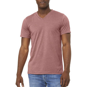 T-shirts personnalisés en gros pour hommes et femmes, en coton imprimé, t-shirts unis en coton, t-shirts imprimés avec col en V ou col rond - Product Image 1