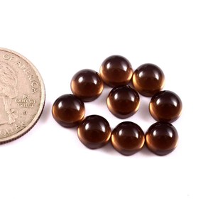 ควอตซ์สโมคกี้ธรรมชาติทรงกลมขนาด 6x6 มม. แบบหลังแบน ปรับขนาดแล้ว สำหรับทำเครื่องประดับ ขายส่งจำนวนมาก - Product Image 3