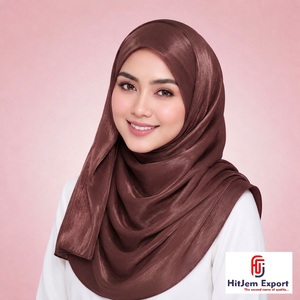 Custom Zimmy Choo Plain Square Hijab Scarf Solid Color <b>Silk</b> Feel Skin Friendly <b>Head</b> <b>Wrap</b> OEM ODM Customized Textile Manufacturer - Product Image 2