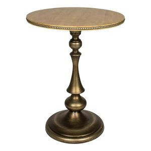Mesa auxiliar de metal inspirada en joyas que aporta un toque glamuroso al dormitorio, la sala de estar y la entrada. - Product Image 6
