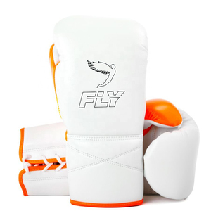 Latest Stylish White Orange Fly <b>Boxing</b> Training <b>Set</b> High Quality Genuine Leather Personalized Custom Kickboxing Muay Thai <b>Set</b> - Product Image 2