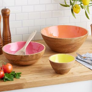 Bol en bois fait main avec motif de feuilles noires et blanches, design minimaliste, pour servir des aliments, offrir en cadeau - Product Image 5