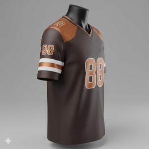 Camiseta de Fútbol Americano Personalizada, Estilo Urbano, para Adultos, Transpirable, de Secado Rápido, 100% Poliéster, Económica - Product Image 3