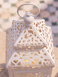 Modern <b>White</b> Temple Moroccan Style Candle Lantern Indore Decoration Lantern Hanging Stand for Decoration Candle Vessels - Product Image 3