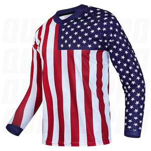 Maillot de moto respirant personnalisé en gros à manches longues pour homme, maillot de motocross MX, maillot de dirt bike, maillot de cyclisme tout-terrain VTT - Product Image 1