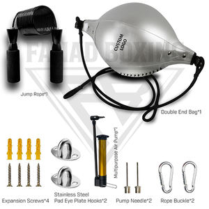 Équipement d'entraînement de boxe, MMA et kickboxing, ballon de vitesse réflexe couleur argent, service OEM, du plafond au sol. - Product Image 2