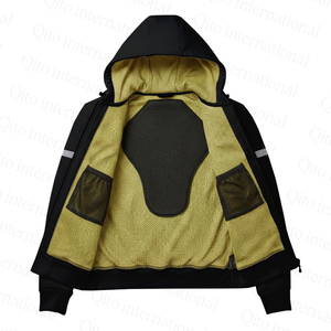 Custom Logo Protective Riding Jacket CE Approved Armor Fully Kevlar Lining Hoodie Aramid Lined Reflective Hoodie Motorbike - Product Image 3