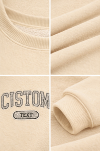 High Quality for Color Winter Cotton Oversized Women <b>Sweatshirt</b> Custom Text Print Crew Neck Casual Loose Fit Pullover - Product Image 6