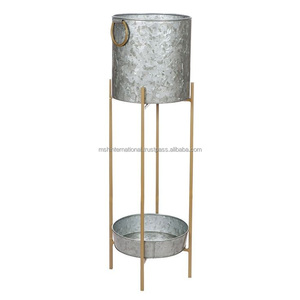 Galvanized Oval Tub Ice Bucket Stainless Steel Ice Bucket Ice Storage <b>Container</b> for Party Outdoor - Product Image 6