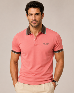 Vêtements Vibe Craft pour hommes, chemise à manches courtes en coton 100% tricoté rose, logo imprimé numérique sur le devant, décontractée, respirante, OEM - Product Image 5