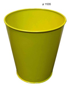 Yellow Iron Planter Pot for Home Garden Decor Modern White Metal Garden Planter - Product Image 1