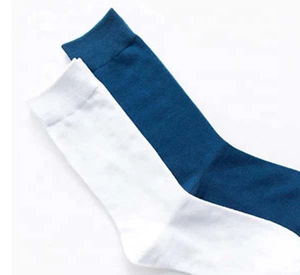 Calcetines de Vestir para Hombre, Color Azul Marino Sólido, 100% Algodón, Transpirables, Tejido de Punto, Estilo Minimalista, para Primavera, Calcetines de Alta Calidad - Product Image 2