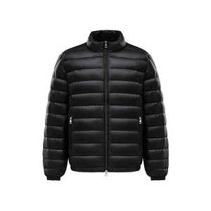 Blouson d'hiver matelassé pour homme en toile teinte, col montant zippé, imprimé animalier à pois, style urbain brillant, rembourré en coton - Product Image 4