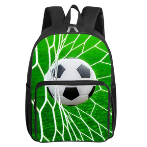 Kids Soccer 3D Printed School <b>Backpack</b> <b>Lightweight</b> Waterproof Boys Sports Bookbag Multi-Design Custom Logo Wholesale - Product Image 2